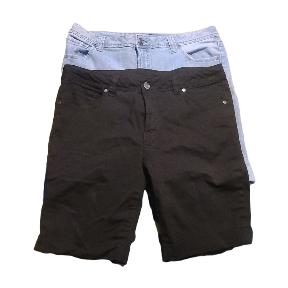 LOT size 14 faded glory denim jean shorts